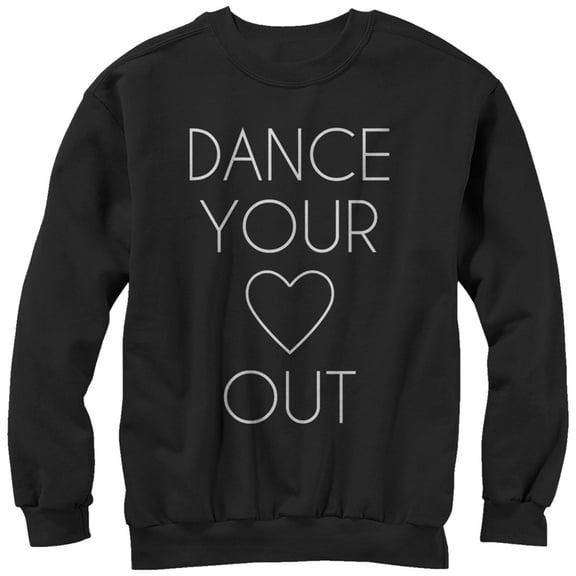 Women's CHIN UP Dance Your Heart Out Sweatshirt Black Medium