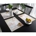 thumbnail image 4 of 4/6pcs Placemats Set National Style Bamboo Bird Branch Table Mats Cotton Linen Kitchen Accessories Home rative Coaster, 4 of 6
