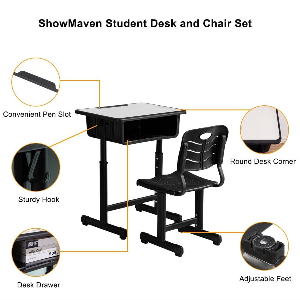 showmaven student desk and chair combo