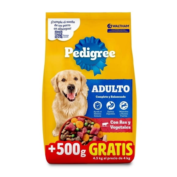 Alimento para Perro Pedigree Adulto con Res y Vegetales 4.5 kg