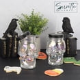 thumbnail image 4 of Servette Home Skull Mason Jar Glass 20 Ounce Mug with Lid and Straw Set of 10 Iridescent Cups, 4 of 7