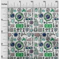 thumbnail image 2 of oneOone Velvet Green Fabric Medical Doodle Sewing Craft Projects Fabric Prints By Yard 58 Inch Wide, 2 of 4