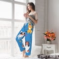 thumbnail image 4 of Uemuo Cute Dogs Pattern Women's Wide Leg Palazzo Lounge Pants with Pockets Light Weight Loose Comfy Casual Pajama Pants-Small, 4 of 9
