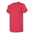 thumbnail image 2 of Men Heavy Cotton Multi Colors T-Shirt Color Heather Red 5X-Large Size, 2 of 5