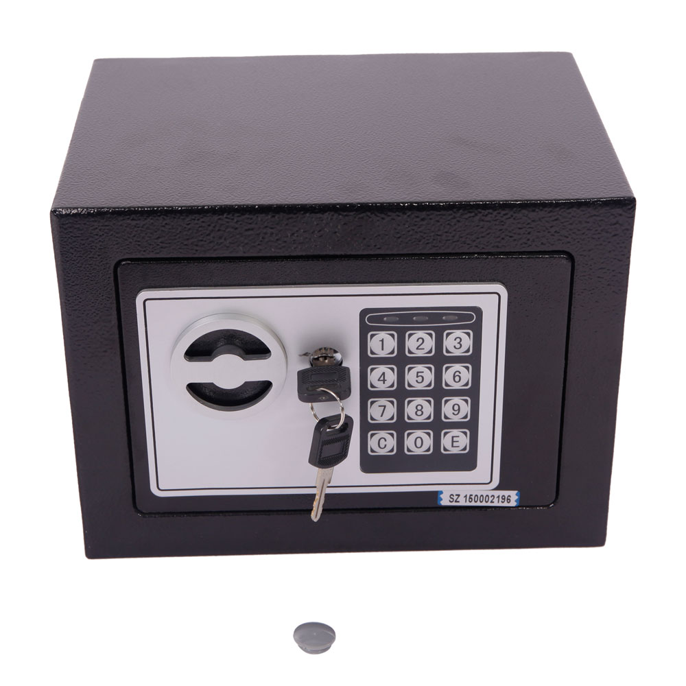 Security Safe - Digital Safe, Electronic Steel, Fireproof Lock Box with Keypad to Protect Money, Jewelry, Passports for Home, Business or Travel Black (Black) - image 2 of 9