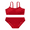 Red, variant on SILVERCELL Girl Two-Piece Bikini Swimsuits Kids Tankini Bathing Suit Sport Swimwear Adjustable Shoulder Strap