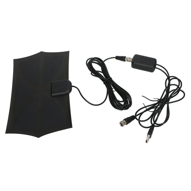 Antena De TV, Cable Coaxial De 16 Pies, Señal Negra De 360 grados, Antena De Televisión Amplificada VHF UHF, Alcance De 300 Millas Para Todos Los Televisores Antiguos Para