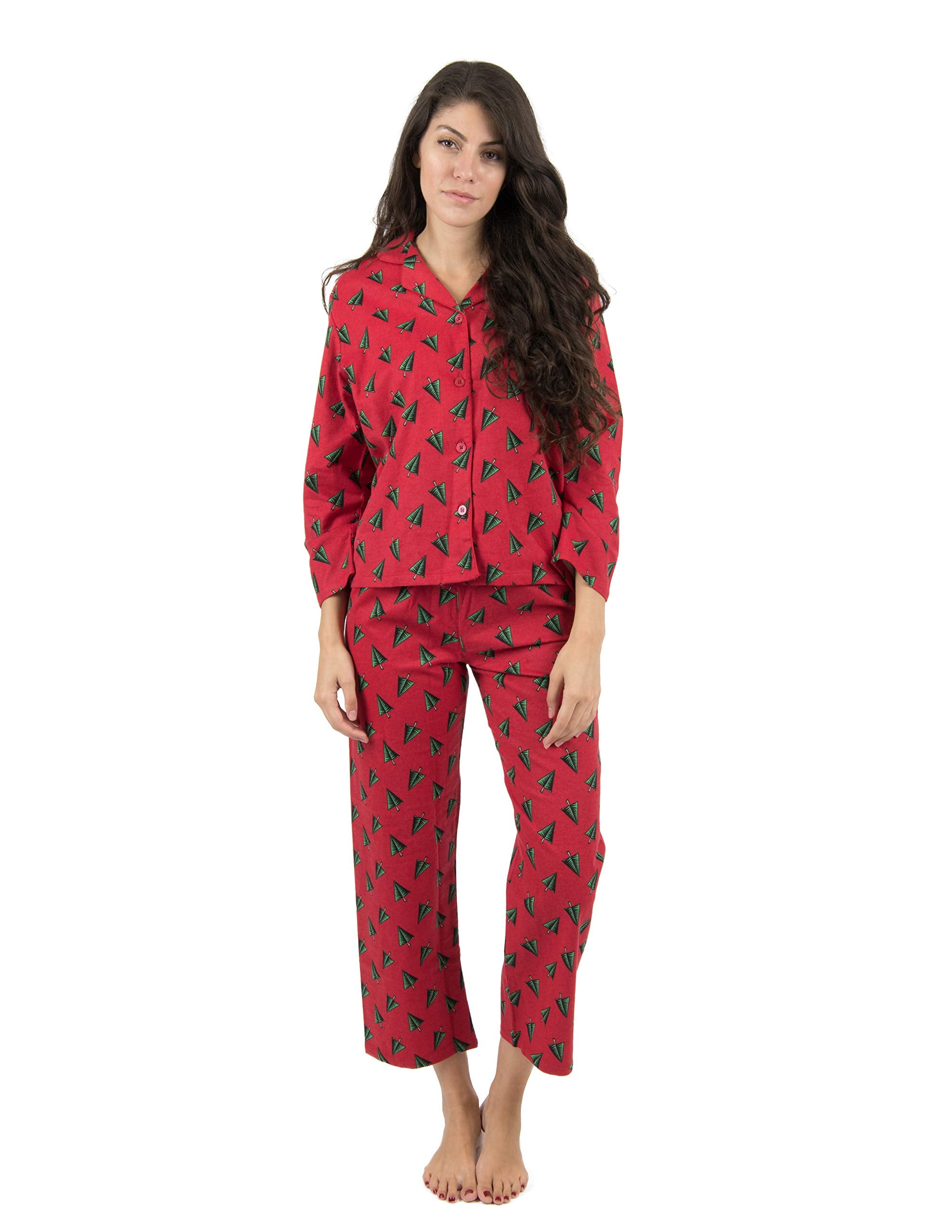 womens flannel christmas pajamas