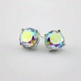 thumbnail image 3 of Fashion Silver Plated 1.5cm Glass Crystal Dot Studs Facted Round Stud Earrings, 3 of 9