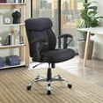 thumbnail image 1 of Serta – Fauteuil de direction pivotant en tissu maillé pour taille forte, noir, 1 of 8