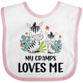 thumbnail image 3 of Inktastic Zebra My Gramps Loves Me Boys or Girls Baby Bib, 3 of 4