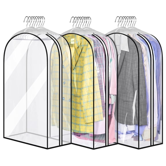 Bolsas para ropa MISSLO, todas transparentes, 32 x 22 x 10 cm, para colgar la ropa