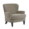 thumbnail image 3 of Christopher Knight Home Contemporary Boucle Upholstered Chair with Flared Armrest and Wood Frame, Light Brown, 3 of 9