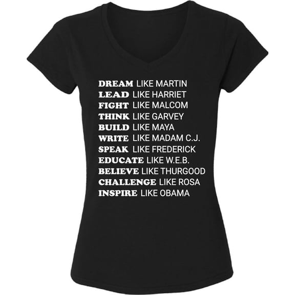 Awkward Styles Resist Shirt for Women Inspiring Black Leaders V-Neck Shirt Motivational White Theme Ladies V Neck T Shirt Political T-shirt