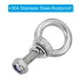 thumbnail image 4 of Unique Bargains M8 x 25mm Lifting Shoulder Eye Bolt 304 Stainless Steel Lifting Ring Threaded Eyebolt with Nuts and Washers 5Pcs, 4 of 5