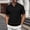 #0262-Black, variant on Ceisia Men Solid Knit Polo Shirt Short Sleeve Lapel Collar Chest Pocket Slim Fit Breathable Daily Casual Going Out Tops Green L Gift