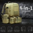 thumbnail image 2 of 4 In 1 Combination Backpack Outdoor Backpack Hiking Mountaineering Shoulder Bag, Oversized Backpack, Waterproof Outdoor Military Backpack, 2 of 5