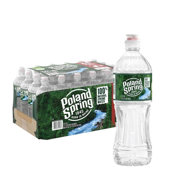 Poland Spring 100% Natural Spring Water, 23.7 fl oz Bottles (24 Count)