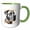 Green/White, variant on 3drose, Pennsylvania Territory the Great Dane Dog, 11oz Magic Transforming Mug