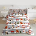 thumbnail image 2 of Feelyou Santa Claus Full Size Comforter Sets for Teen, Kawaii Cartoon Penguin Bedding Comforter Set, Merry Christmas Reversible Bedding Sets, Breathable Home Decor, 3-Piece, 2 of 8