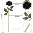 thumbnail image 2 of Zukuco 12Pcs Black Rose Artificial Flower, Realistic Single Stem Fake Silk Rose Bouquet for Wedding Party Home Centerpiece Hotel Office Decor, 2 of 5