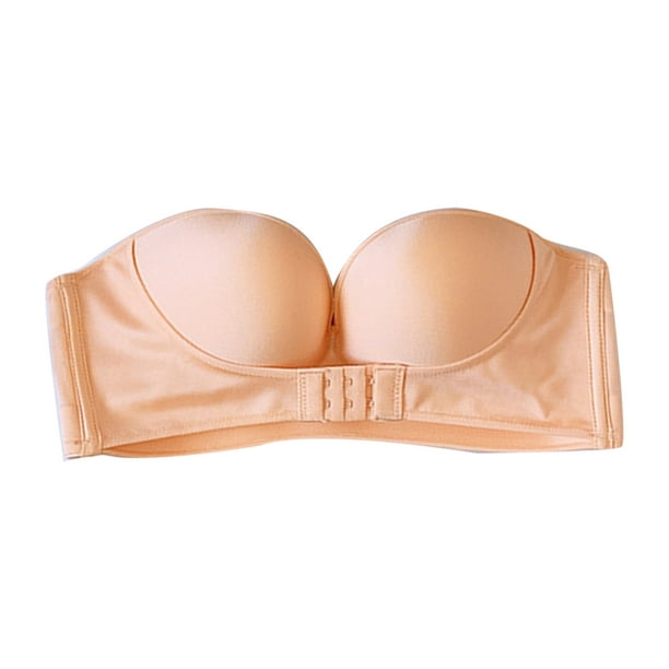 Cheers Women Push Up Strapless Bra Sexy Invisible Seamless Front