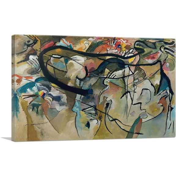 ARTCANVAS Composition 5 1911 Canvas Art Print by Wassily Kandinsky - Size: 18" x 12" (0.75" Deep)