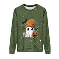 thumbnail image 3 of Ailaofu Women's Halloween Printed Round Neck Casual Sports Long Sleeve Sweatshirt Top Sweatshirt Loose Soft Long Sleeve Pullover Tops, 3 of 6