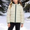 thumbnail image 2 of yillto Winter Puffer Jacket for Boys Girls Lightweight Full Zipper Long Sleeve Hooded Jacket Trendy Toddler Kids Coat, 2 of 7