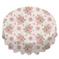 thumbnail image 2 of Pioneer Flower Floral Print Pattern Round Tablecloth 60 X 60 Inch, Wrinkle Resistant Wipeable Table Cloth for Kitchen Dining Picnic Patio Party, 2 of 6