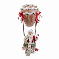 Kurt S. Adler 12 in. Fabriche Gingerbread Hot Air Balloon Santa