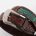 thumbnail image 2 of Circle Y Turquoise Gator Belt, 2 of 2
