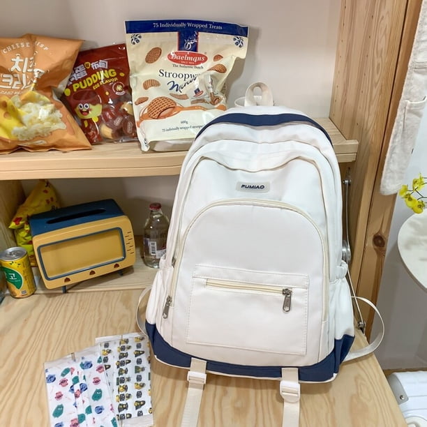 Mochila de gran capacidad estilo coreano Harajuku para adolescentes, niñas y niños, bolsa de viaje impermeable a la moda, novedad de 2023 QYM unisex