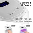 thumbnail image 4 of 60W Rechargeable UV LED Nail Lamp, Faster Wireless Nail Dryer Gel Polish Light 42 Beads & Portable Handle, Professional Curing Lamp for Fingernail and Toenail (White), 4 of 6