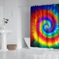 thumbnail image 2 of Colorful Rainbow Tie Dye Spiral Pattern Shower Curtain 72"x72" ,Bathroom Decorative Shower Curtains Set with 12 Hooks,Modern Waterproof Washable Shower Curtain, 2 of 6