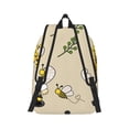 thumbnail image 3 of Balery Gnomes Bees And Sunflowers Vintage Canvas Backpack for Men and Women - Large Capacity, Durable Travel Laptop Bag for School, Work, Hiking, and Outdoor Activities, 3 of 7