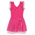thumbnail image 3 of inhzoy Kids Girls' Ruffle Flutter Sleeve Gymnastic Leotard Ballet Tutu Dress, 3 of 5