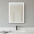 thumbnail image 2 of Topcobe Enhanced Black-framed LED Bathroom Mirror with 32" x 24" Rectangle Size, Modern Design for Comfortable Shaving & Grooming Experience, 2 of 12