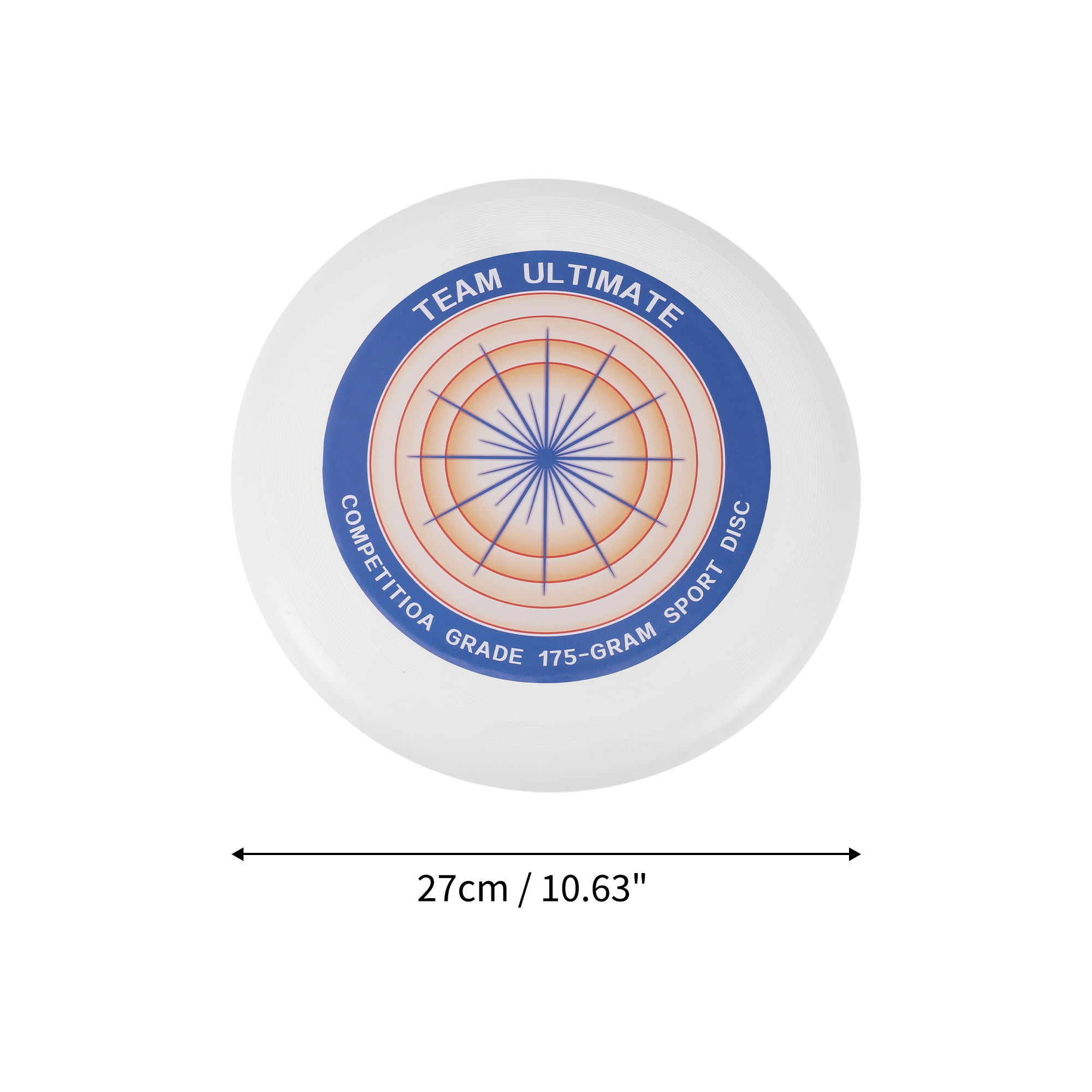 Unique Bargains Durable Round Flying Disc 10.63 Inch Diameter ["White, Red, Blue"]