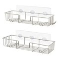 thumbnail image 2 of Organizador combinado de almacenamiento para baño y ducha con ventosa, sin daños, cesta de alambre inoxidable para accesorios de cocina y baño, paquete de 2, 2 of 5