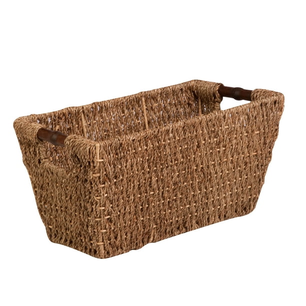 Honey Can Do Seagrass Basket W/ Handles Med, Natural