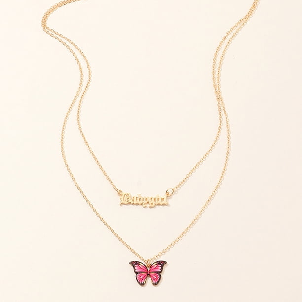 Fiudx Joyería de Moda Colgante Colgante Collar Hueco Elegante