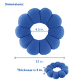 thumbnail image 4 of Daiwa Felicity Donut Travel Pillow Multi-Position Neck Back Lumbar Support Donut Cloud Cushion with Microbeads for Airplane Car Office Home  - Blue, 4 of 6