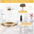 thumbnail image 7 of LED Ring Chandelier Brass Gold Chandelier Dimmable Round Foyer Chandeliers Light Modern Circular Chandeliers for Dining Room Entry Bedroom Office Living Room, 24in, 7 of 7