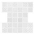 thumbnail image 2 of 32 Piezas Plantilla Sashiko Set de Plantillas para Bordado Creativo PET Patrón Geométrico Flexible Estabilizador de Bordado Manualidad Adecuado para Textiles Prendas de Vestir Bolsos, 2 of 8