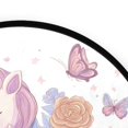 thumbnail image 4 of 36.2 Inch Round Floor Mat Pastel Colors Unicorn Carpet Decor Rug for Living Room Bedroom, 4 of 6