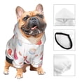 thumbnail image 3 of Fotbe Red coral and scallop seashell Sudadera con Estampado para Perros Pequeños – Suéter con Capucha para Mascotas, Tela Suave de Forro Polar con Bolsillo-X-Small, 3 of 7