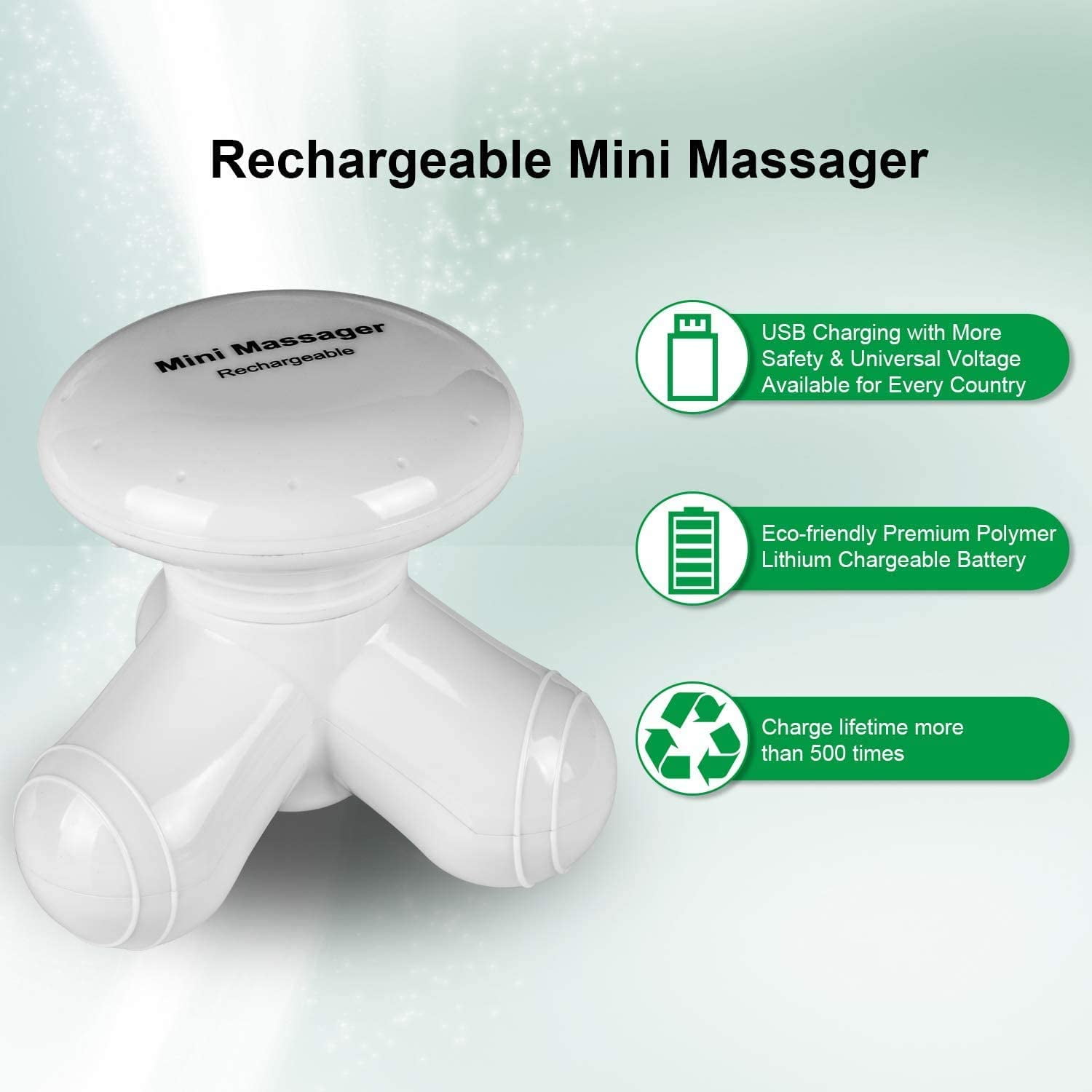  ENOWPO Portable Mini Massager, Rechargeable Device