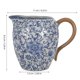 thumbnail image 2 of Blue Ceramic Creamer Pitcher for Milk Pouring with Handle, 2 of 4