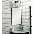 thumbnail image 3 of Soft corner metal rectangular mirror 20x30 inch in Black, 3 of 5